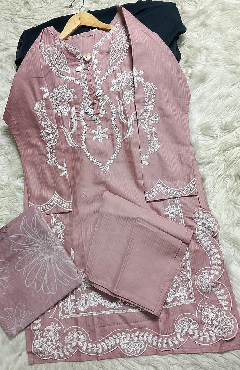 3 PIECE - EMBROIDERED LAWN SUIT