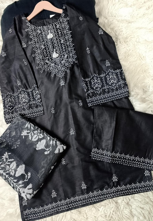3 PIECE - EMBROIDERED LAWN SUIT