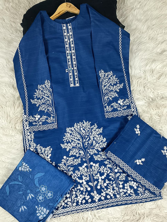 3 PIECE - EMBROIDERED LAWN SUIT