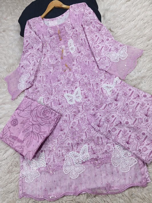 3 PIECE - EMBROIDERED LAWN SUIT