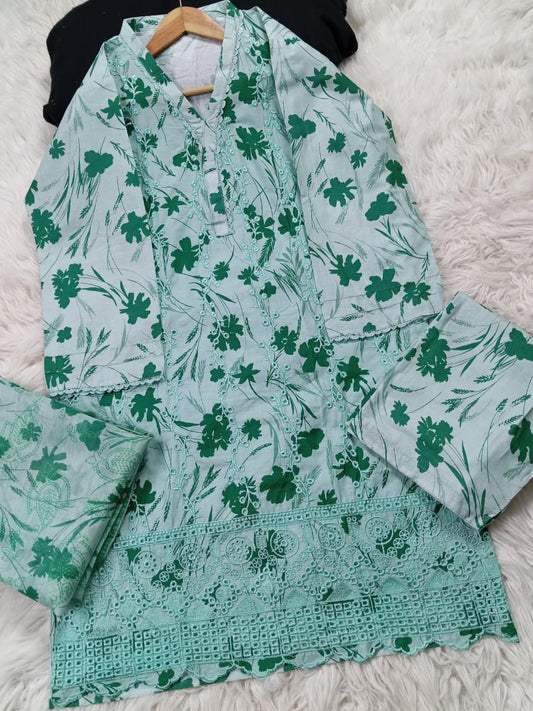 3 PIECE - EMBROIDERED LAWN SUIT