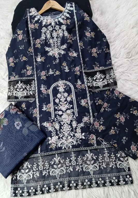 3 PIECE - EMBROIDERED LAWN SUIT