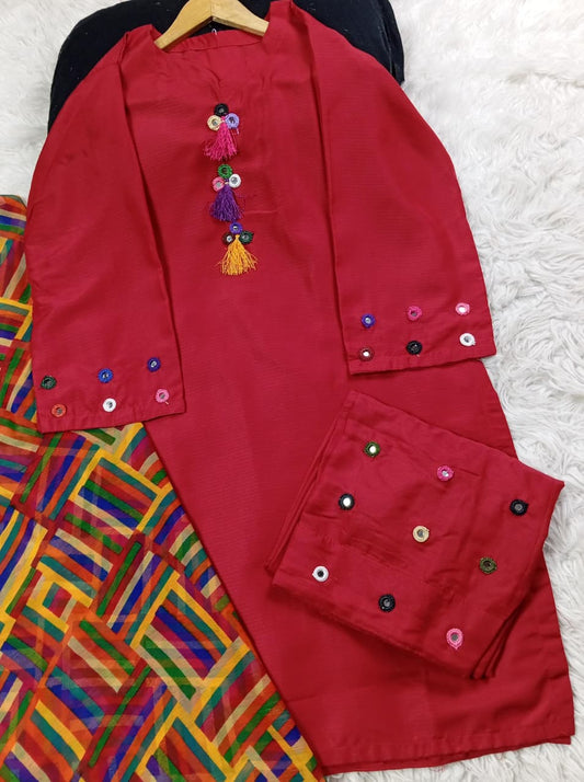 3 PIECE - EMBROIDERED LAWN SUIT