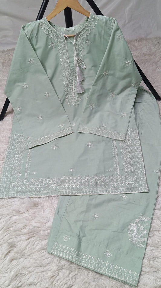 2 PIECE - EMBROIDERED LAWN SUIT