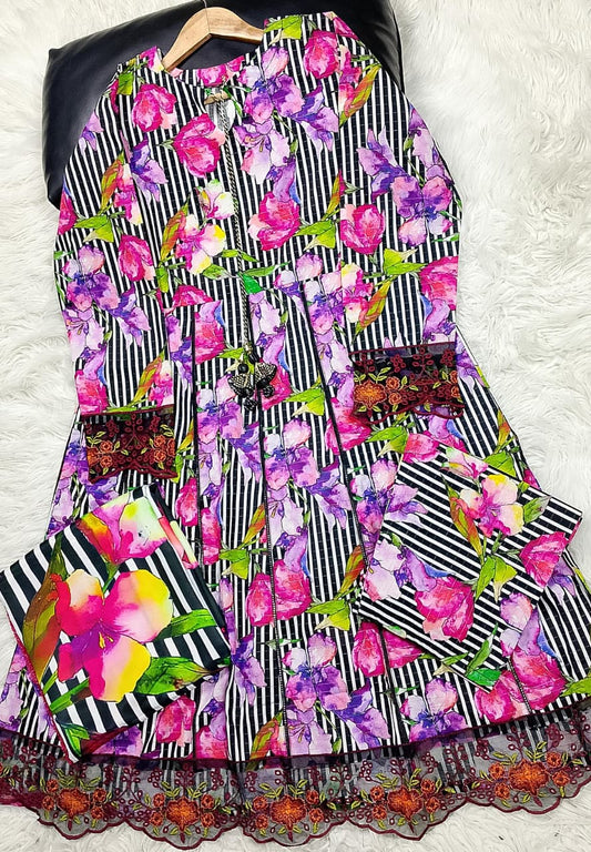 3 PIECE - EMBROIDERED KHADDAR SUIT