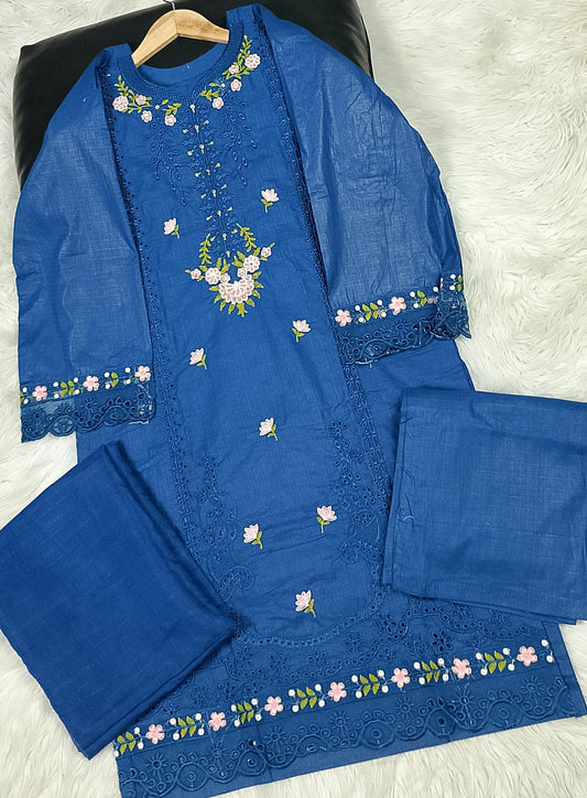 3 PIECE - EMBROIDERED LAWN SUIT