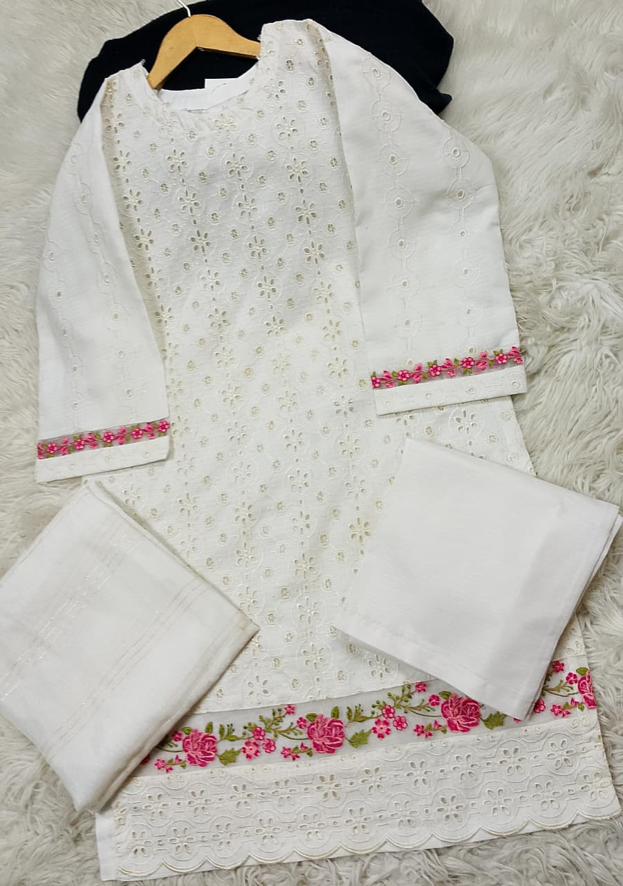 3 PIECE - EMBROIDERED LAWN SUIT