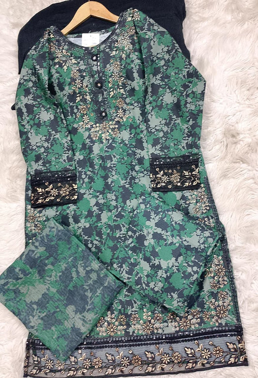 3 PIECE - EMBROIDERED LAWN SUIT