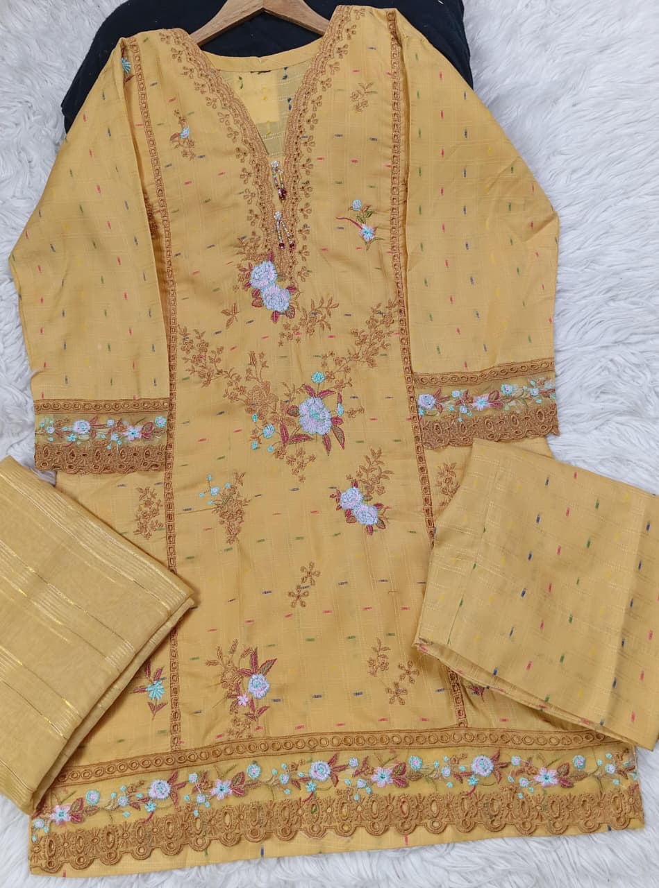 3 PIECE - EMBROIDERED LAWN SUIT