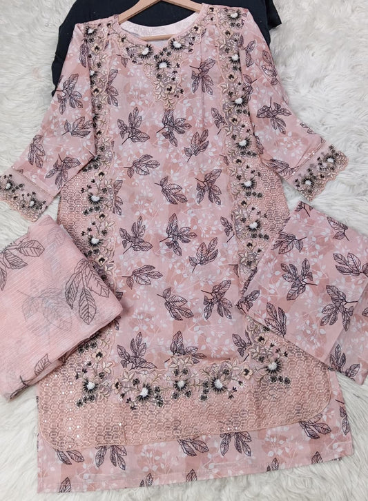 3 PIECE - EMBROIDERED LAWN SUIT