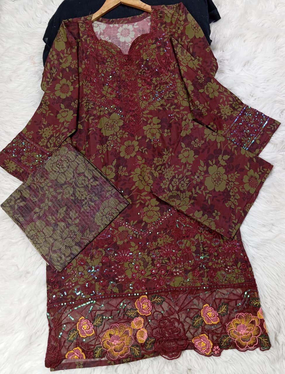 3 PIECE - EMBROIDERED LAWN SUIT