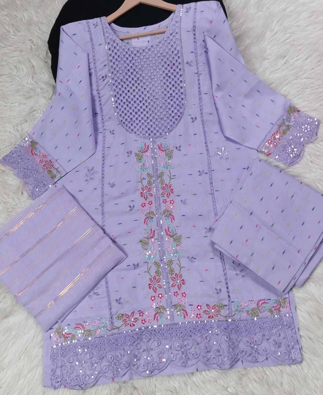 3 PIECE - EMBROIDERED LAWN SUIT