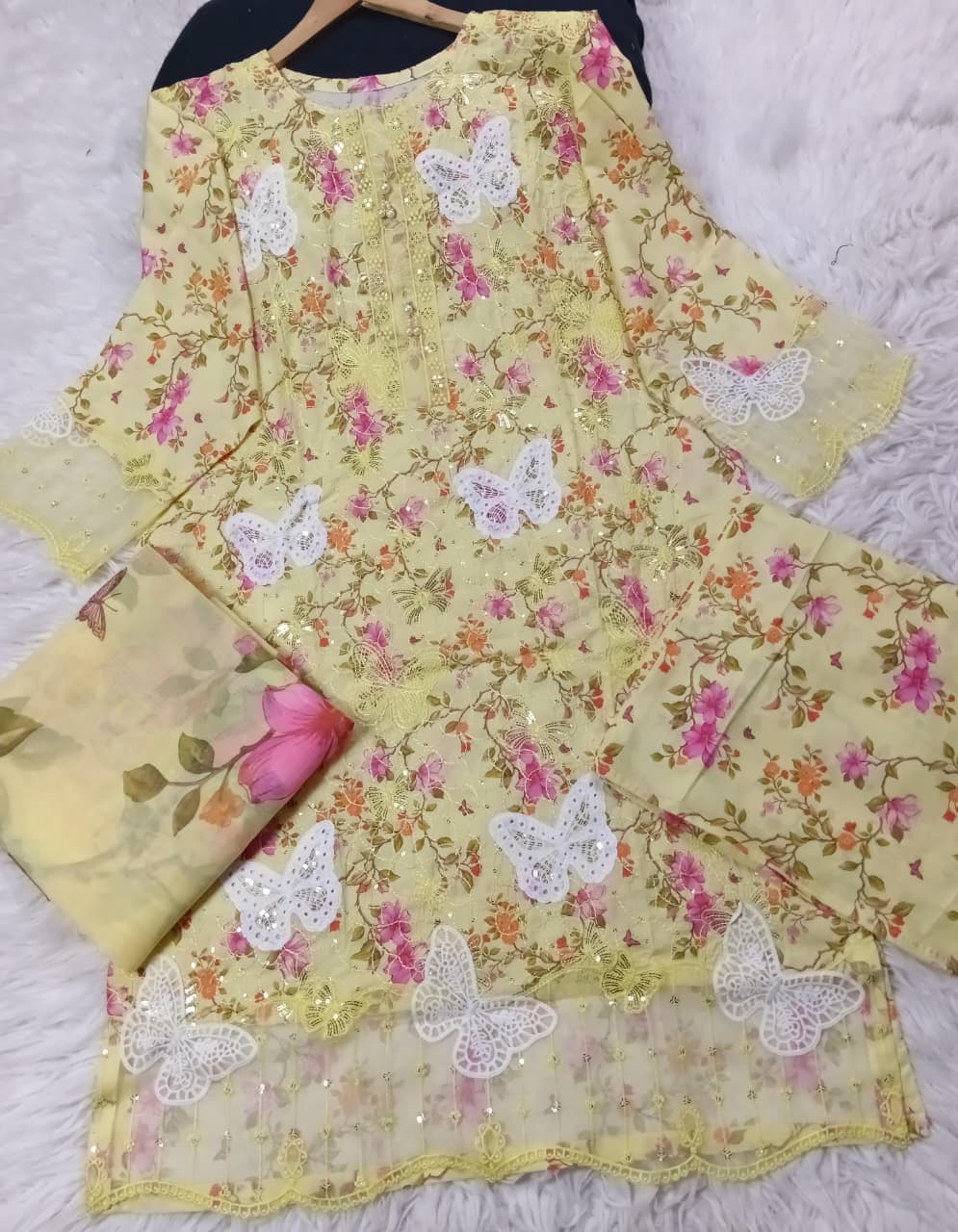 3 PIECE - EMBROIDERED LAWN SUIT