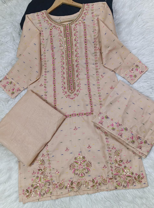 3 PIECE - EMBROIDERED LAWN SUIT