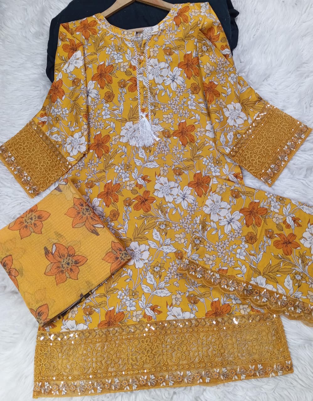 3 PIECE - EMBROIDERED LAWN SUIT