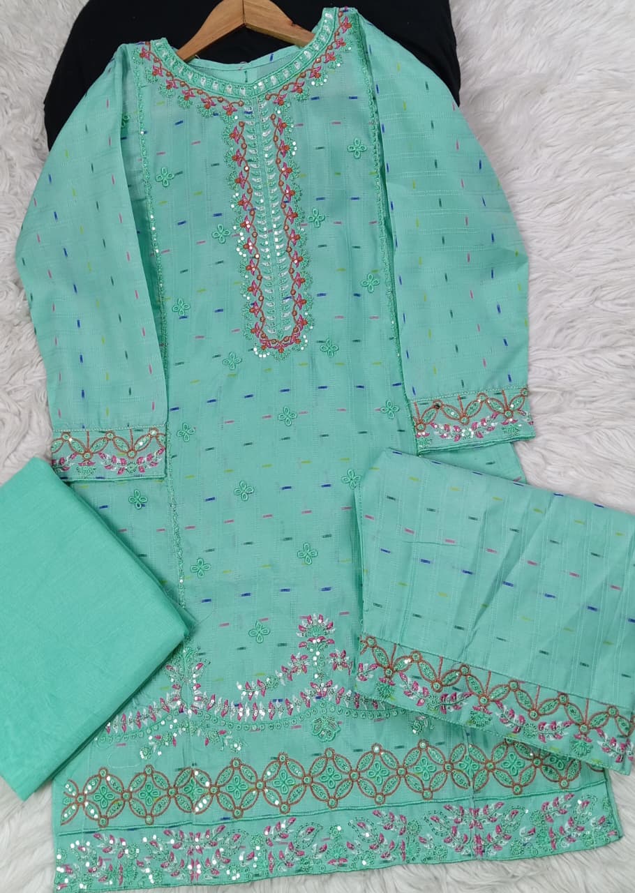 3 PIECE - EMBROIDERED LAWN SUIT