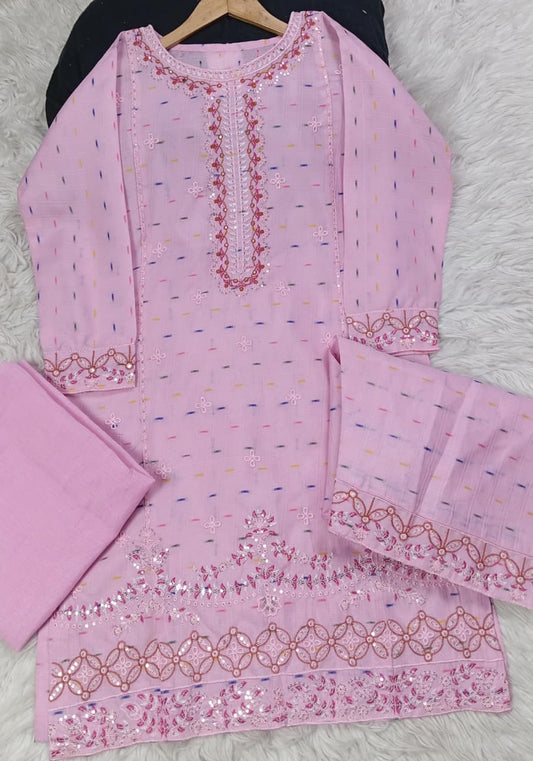 3 PIECE - EMBROIDERED LAWN SUIT