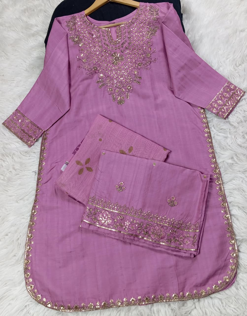 3 PIECE - EMBROIDERED LAWN SUIT