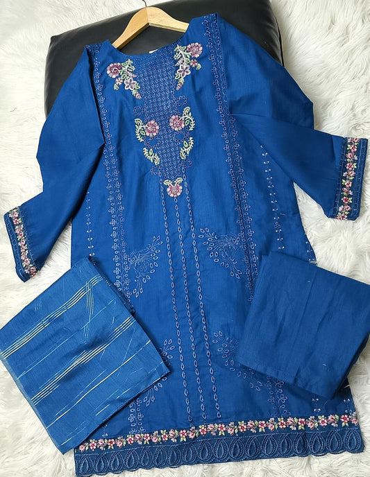 3 PIECE - EMBROIDERED KHADDAR SUIT