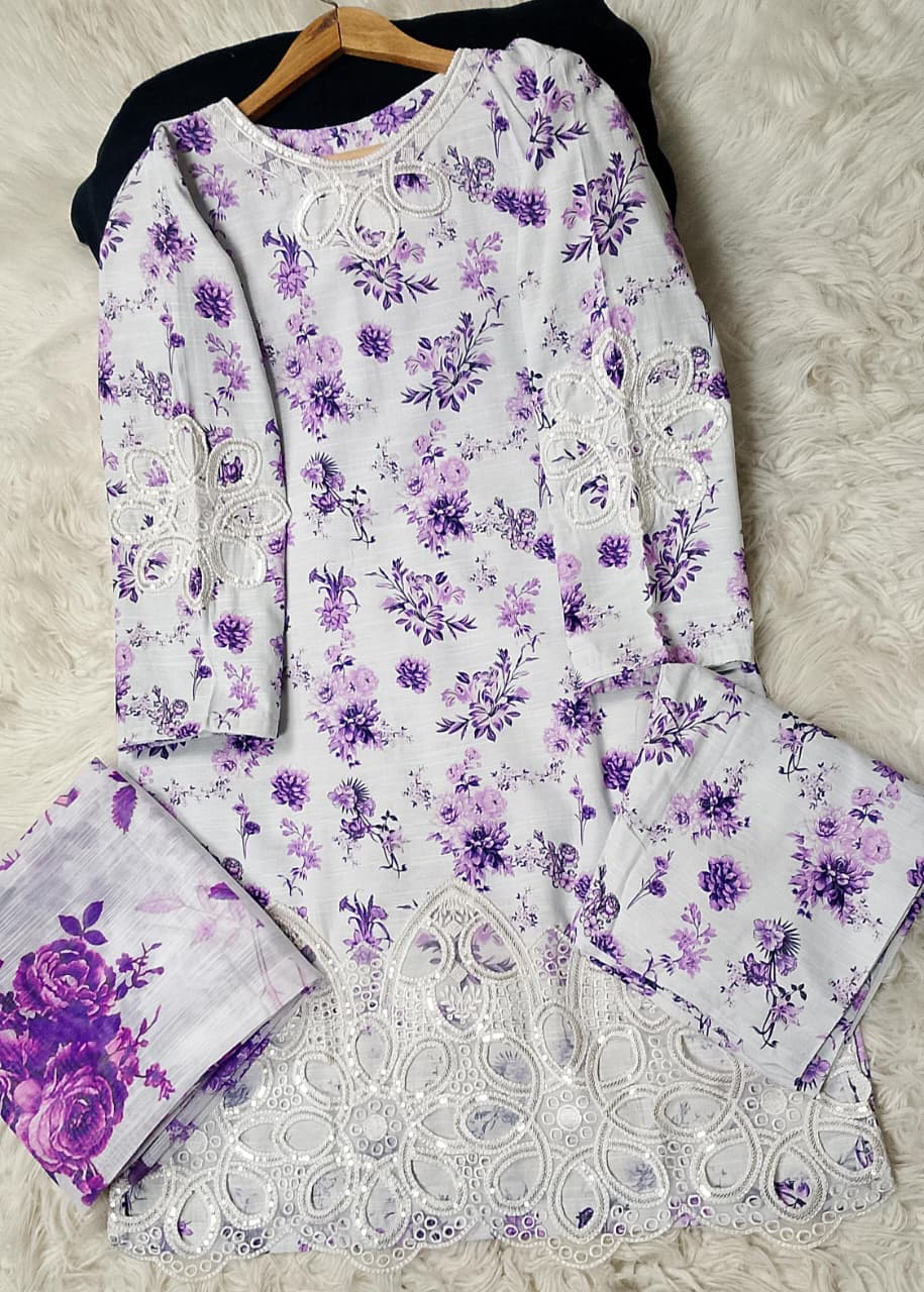 3 PIECE - EMBROIDERED KHADDAR SUIT