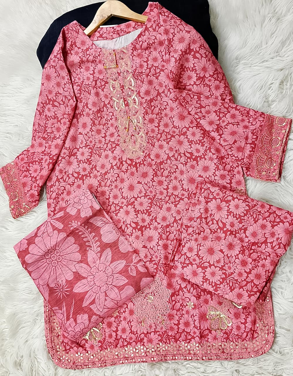 3 PIECE - EMBROIDERED KHADDAR SUIT