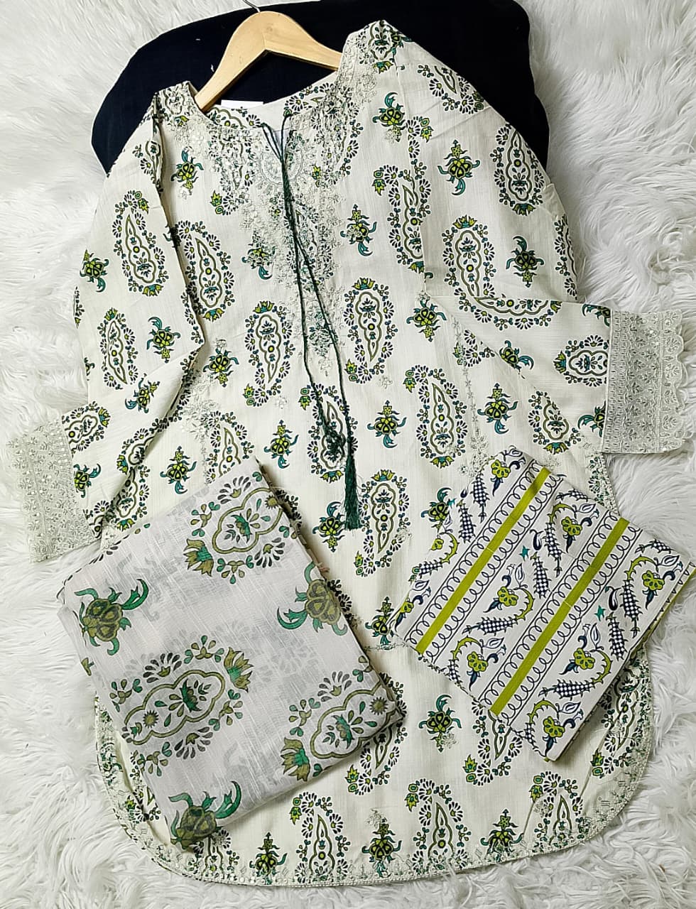 3 PIECE - EMBROIDERED KHADDAR SUIT