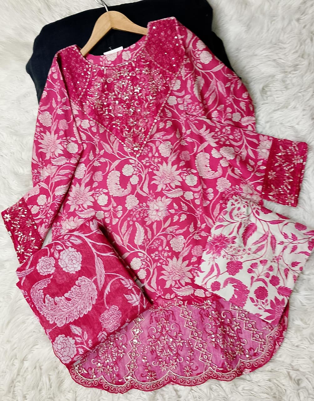 3 PIECE - EMBROIDERED KHADDAR SUIT