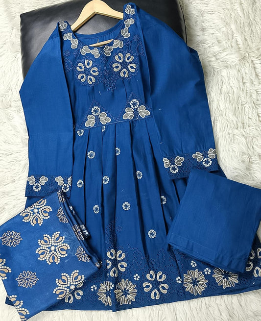 3 PIECE - EMBROIDERED KHADDAR SUIT