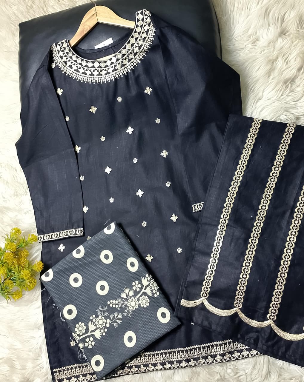 3 PIECE - EMBROIDERED KHADDAR SUIT