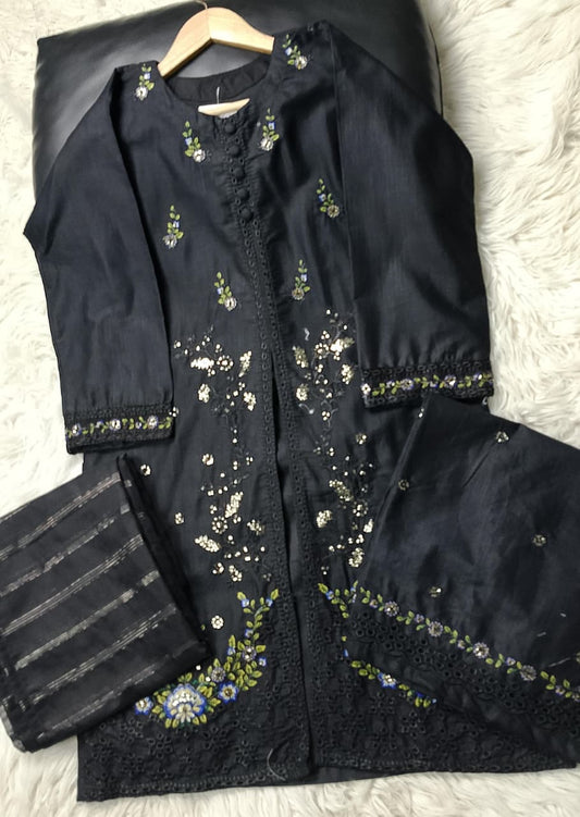 3 PIECE - EMBROIDERED KHADDAR SUIT