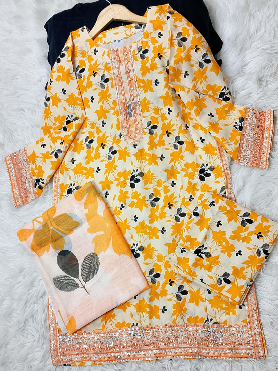 3 PIECE - EMBROIDERED KHADDAR SUIT