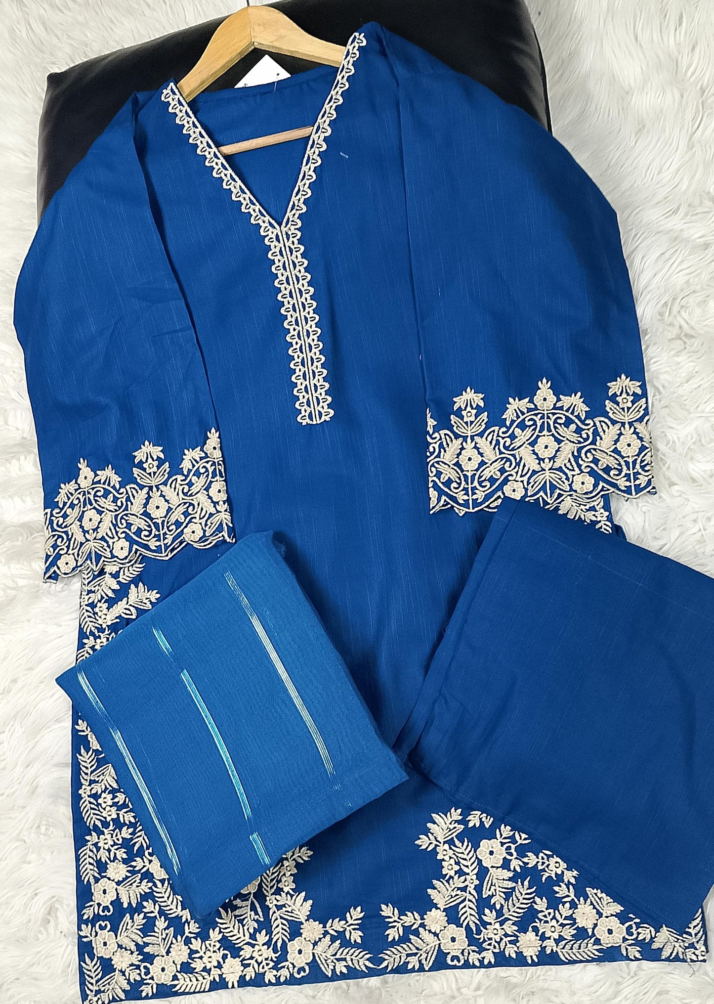 3 PIECE - EMBROIDERED KHADDAR SUIT