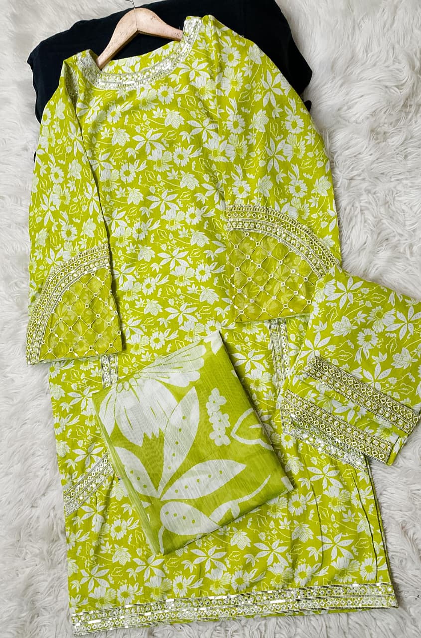 3 PIECE - EMBROIDERED KHADDAR SUIT