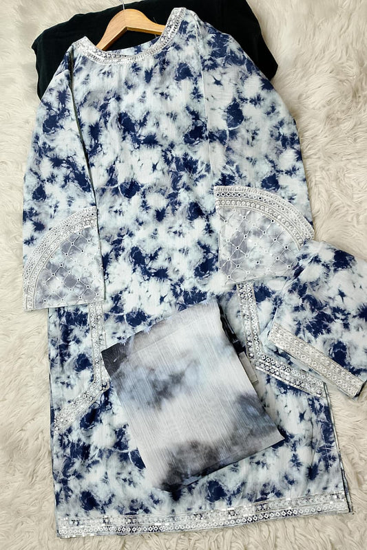 3 PIECE - EMBROIDERED KHADDAR SUIT