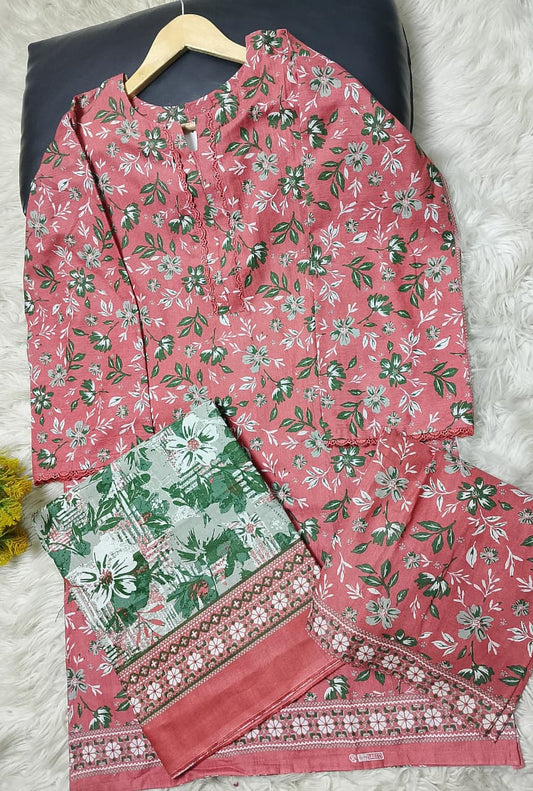 3 PIECE - EMBROIDERED KHADDAR SUIT