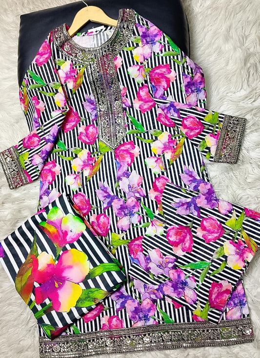 3 PIECE - EMBROIDERED KHADDAR SUIT