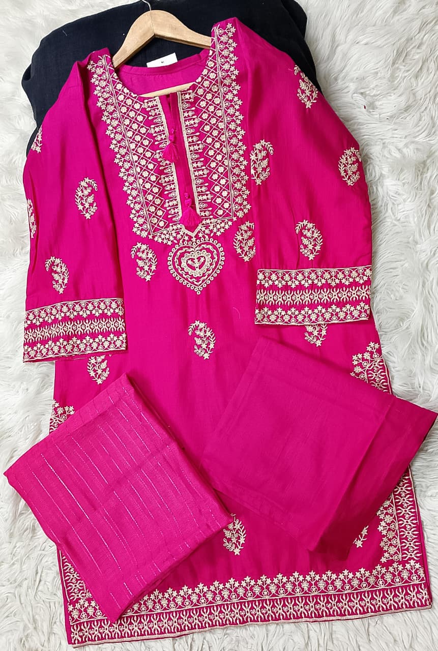 3 PIECE - EMBROIDERED KHADDAR SUIT