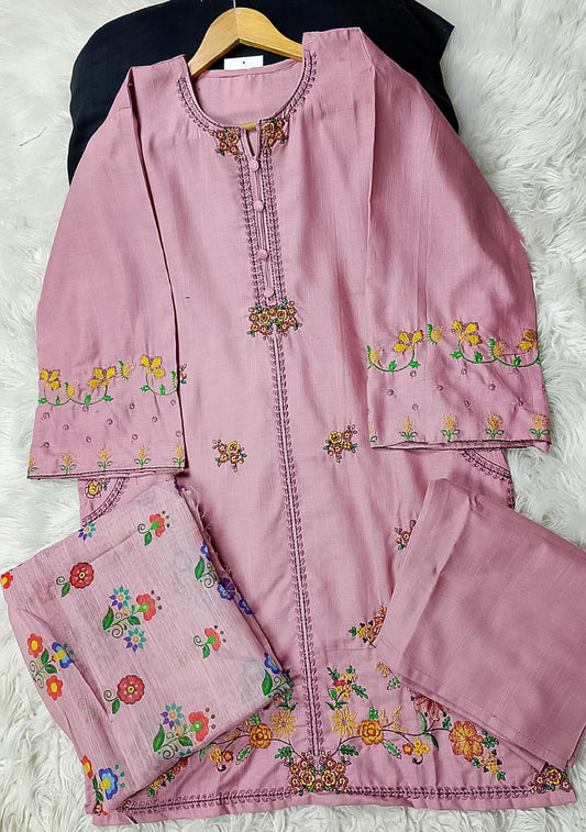 3 PIECE - EMBROIDERED KHADDAR SUIT