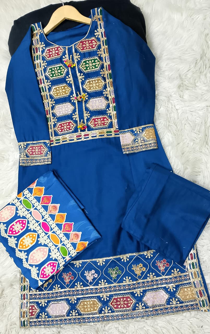 3 PIECE - EMBROIDERED KHADDAR SUIT