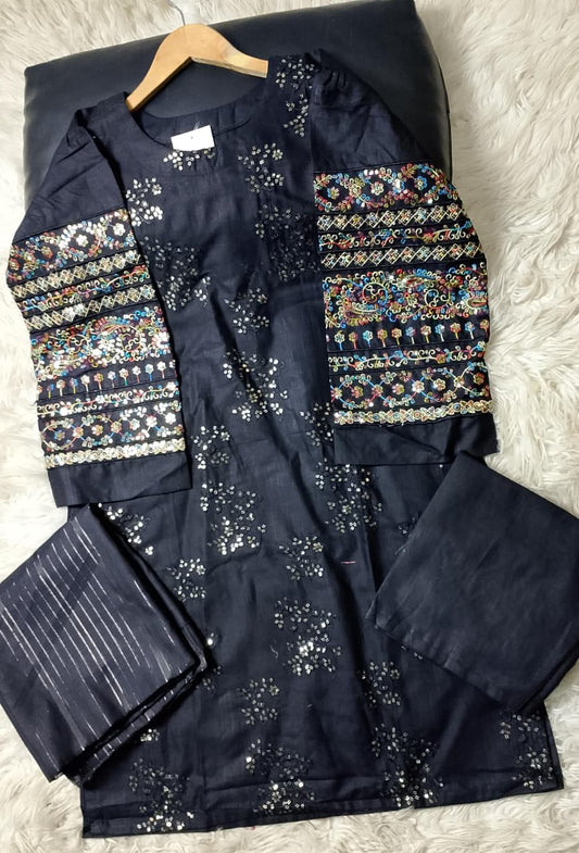 3 PIECE - EMBROIDERED KHADDAR SUIT