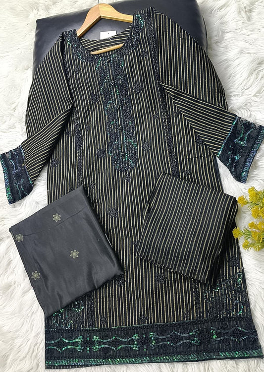3 PIECE - EMBROIDERED KHADDAR SUIT