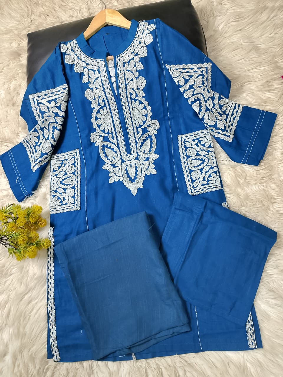 3 PIECE - EMBROIDERED KHADDAR SUIT