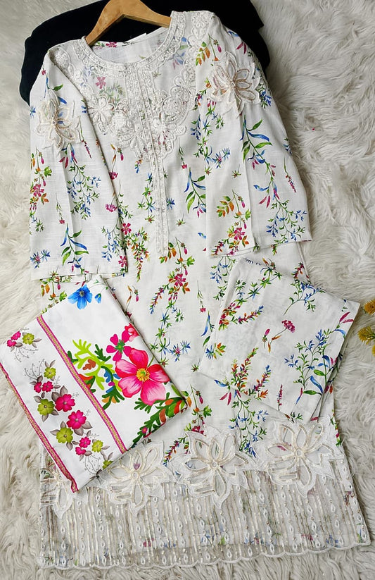 3 PIECE - EMBROIDERED KHADDAR SUIT