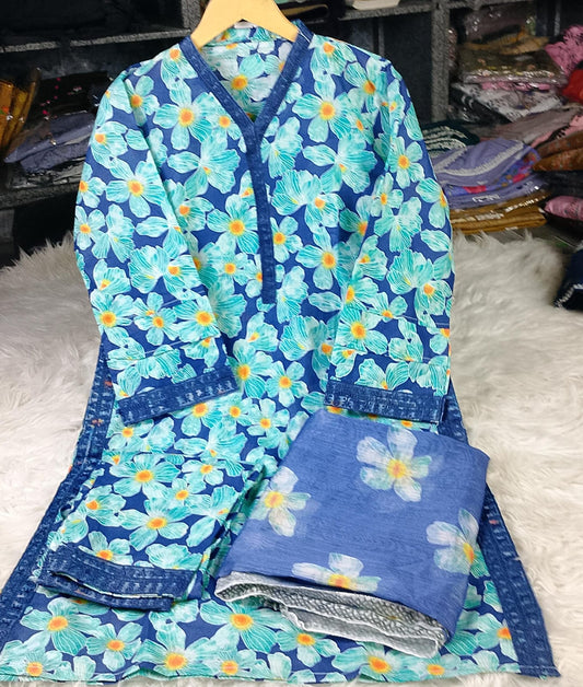 3 PIECE - EMBROIDERED / PRINTED LAWN SUIT