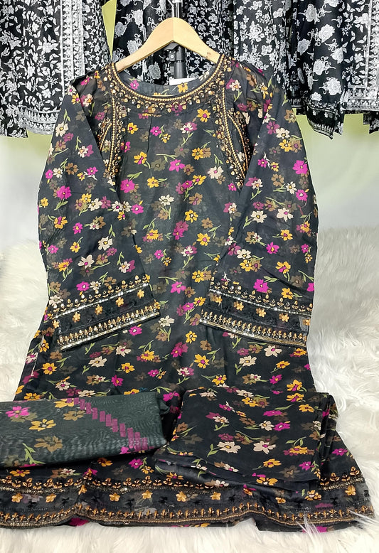 3 PIECE - EMBROIDERED / PRINTED LAWN SUIT