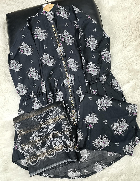 3 PIECE - EMBROIDERED / PRINTED LAWN SUIT