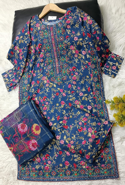 3 PIECE - EMBROIDERED / PRINTED LAWN SUIT