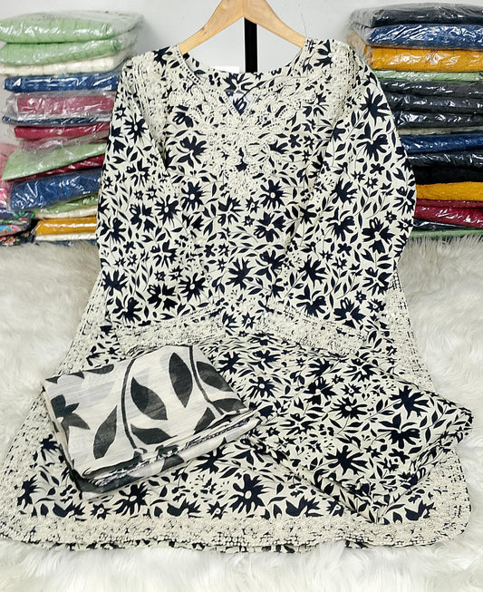 3 PIECE - EMBROIDERED / PRINTED LAWN SUIT