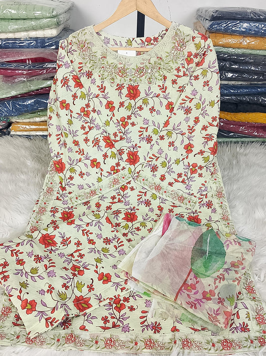 3 PIECE - EMBROIDERED / PRINTED LAWN SUIT