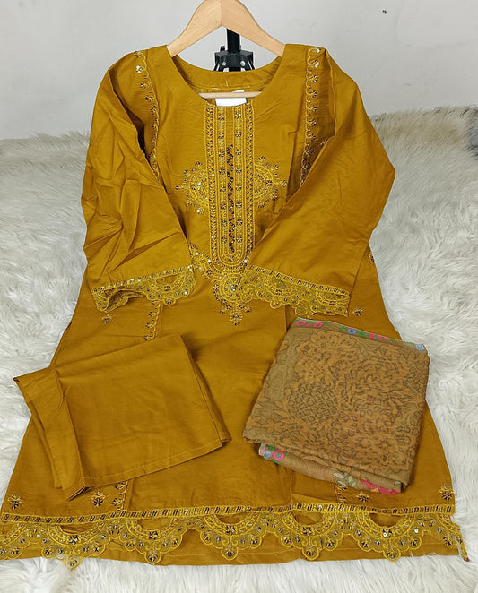 3 PIECE - EMBROIDERED LAWN SUIT